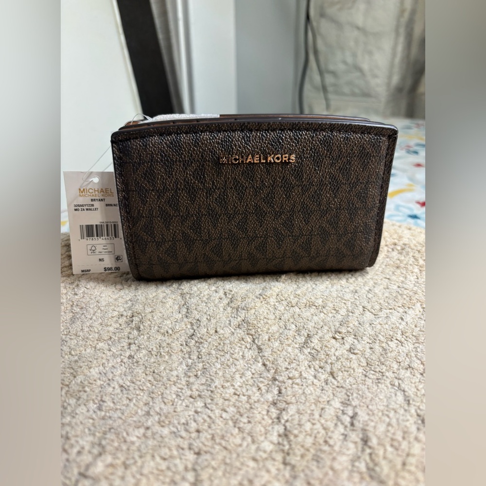Michael Kors Dark Brown Monogram Wallet